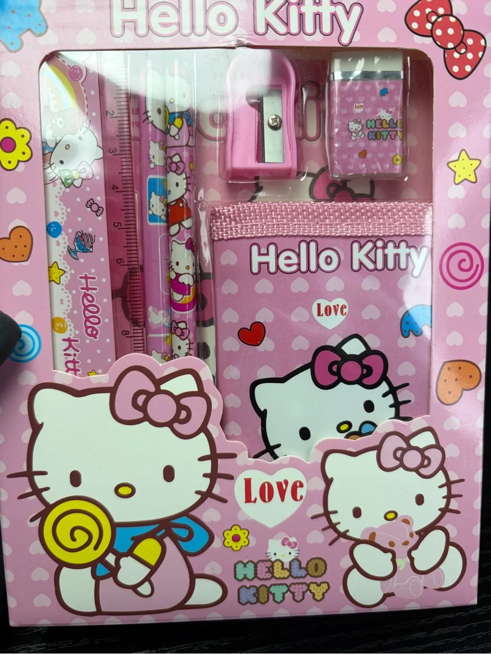Hello Kitty Pink Cute Desk Stationery Pack